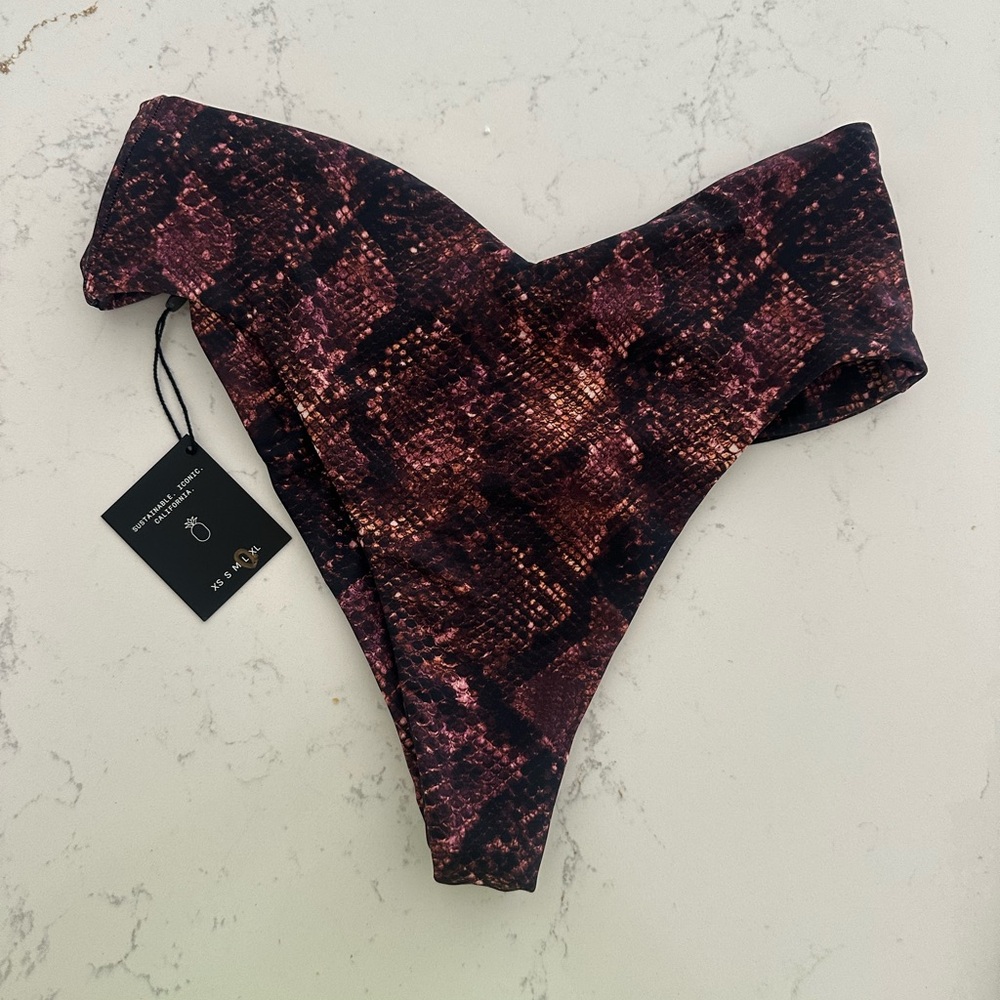 Snake Print Bikini Bottom